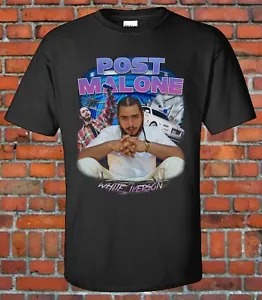 Post Malone 90s Vintage Style Rap Bootleg Tee White Iverson