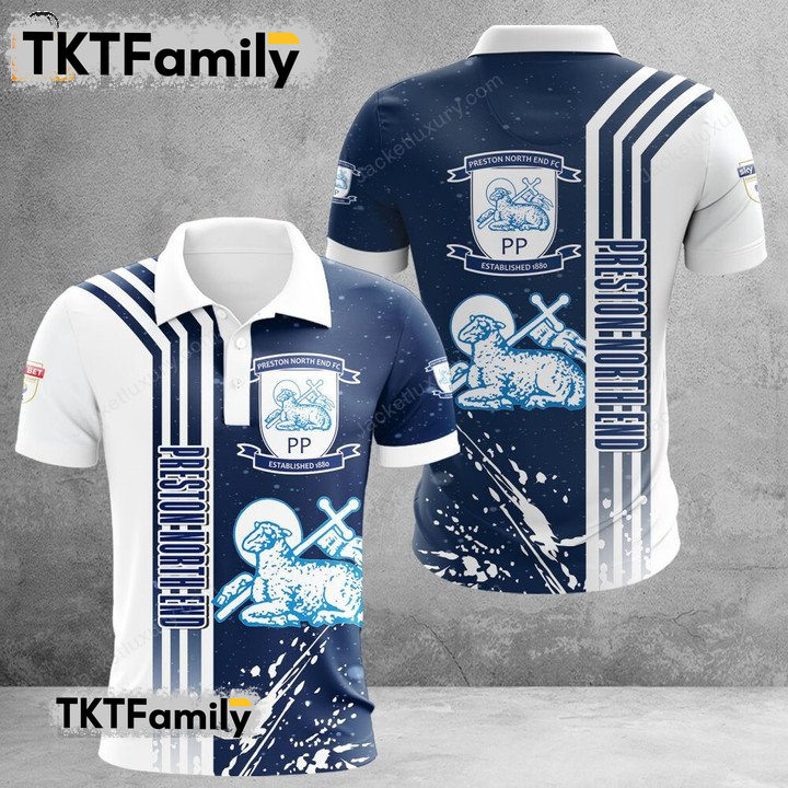 Preston North End F.C 3D Polo Shirt TKT Familys