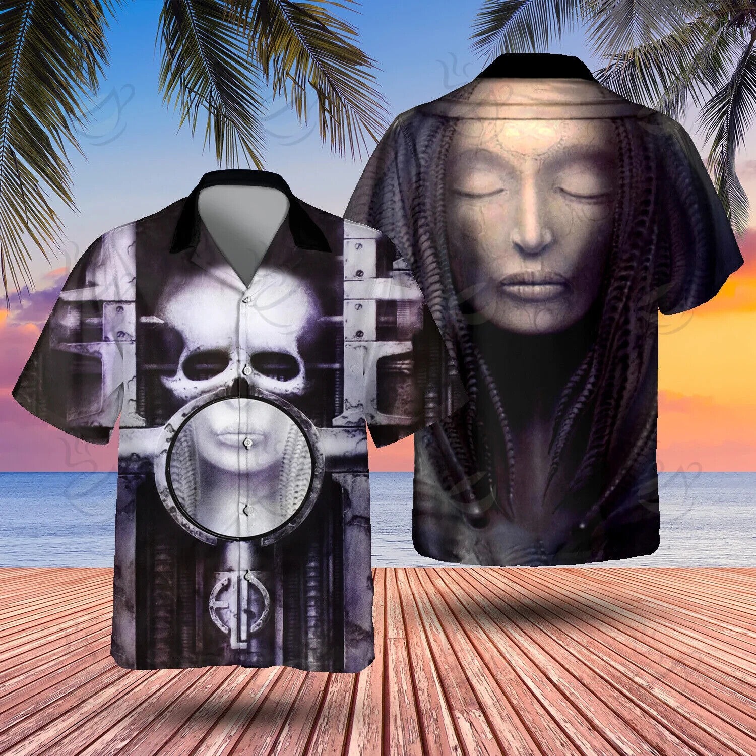 Progressive Rock Supergroup ELP Brain Salad Surgery Hawaiian Shirt, S-5XL Size