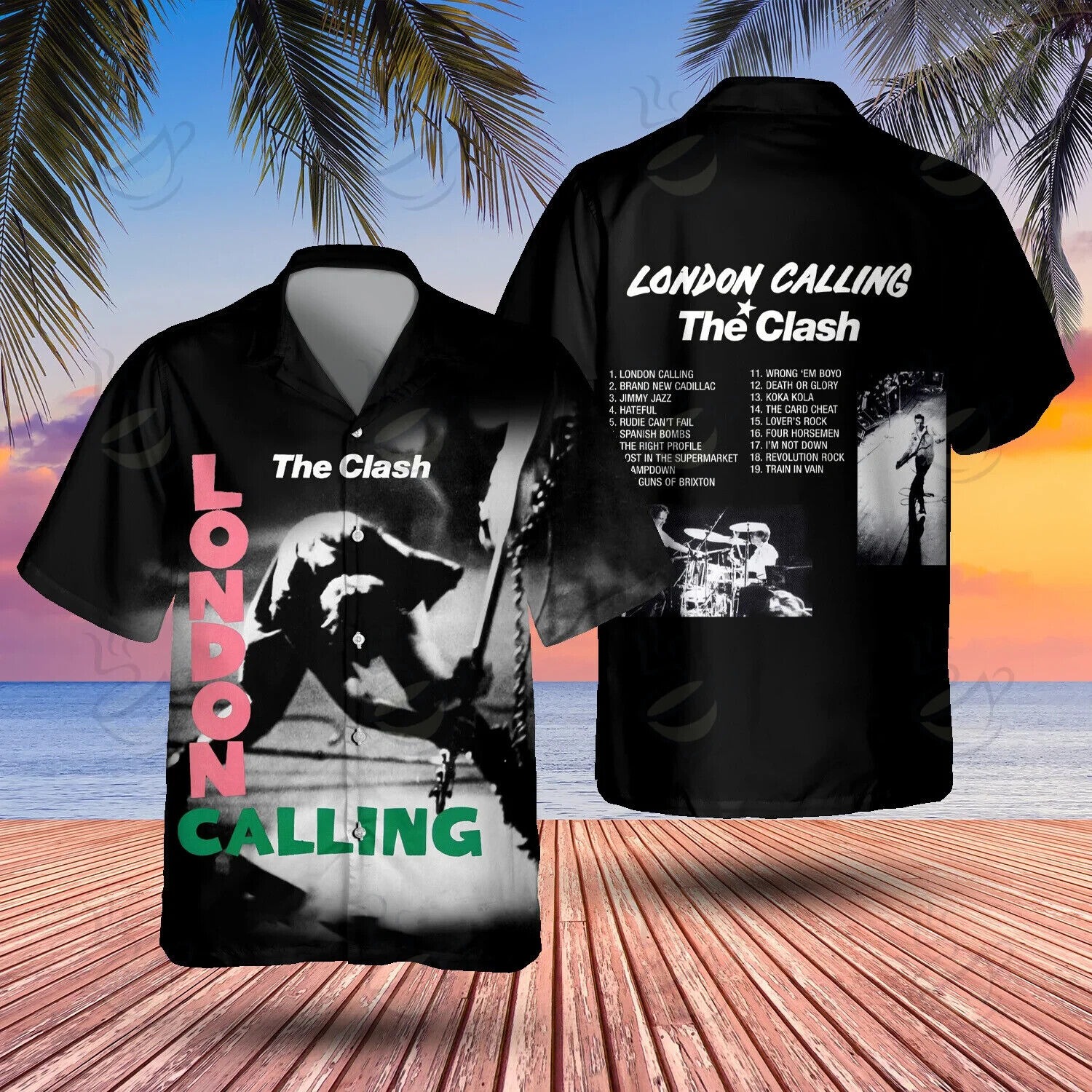 Punk Rock The Clash London Calling Hawaiian Shirt, Music Lovers Shirt Size S-5XL