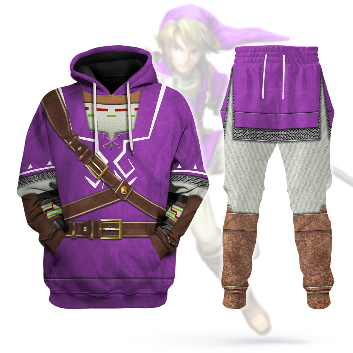 Purple Link Attire track suit 