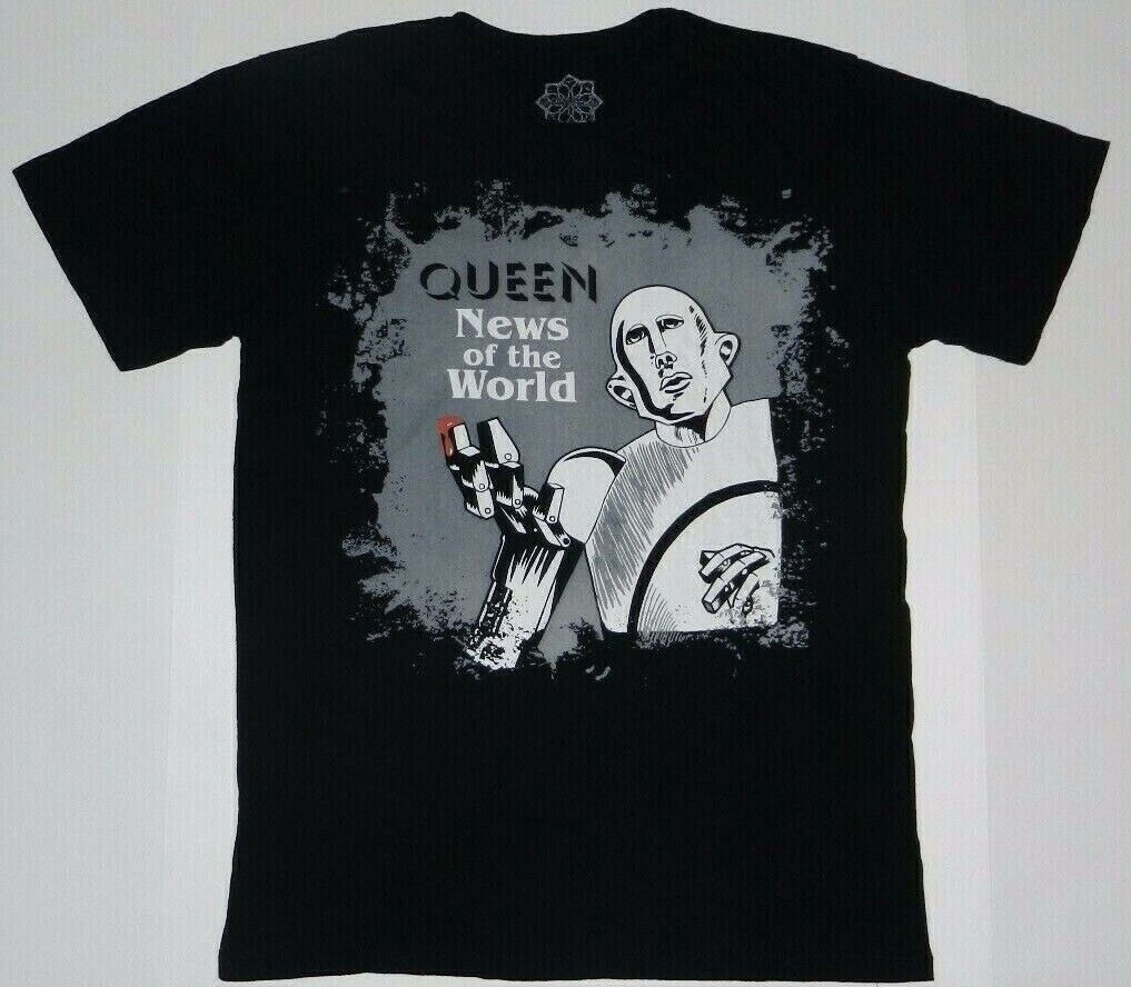 QUEEN 'News of The World' Black Tee Shirt New