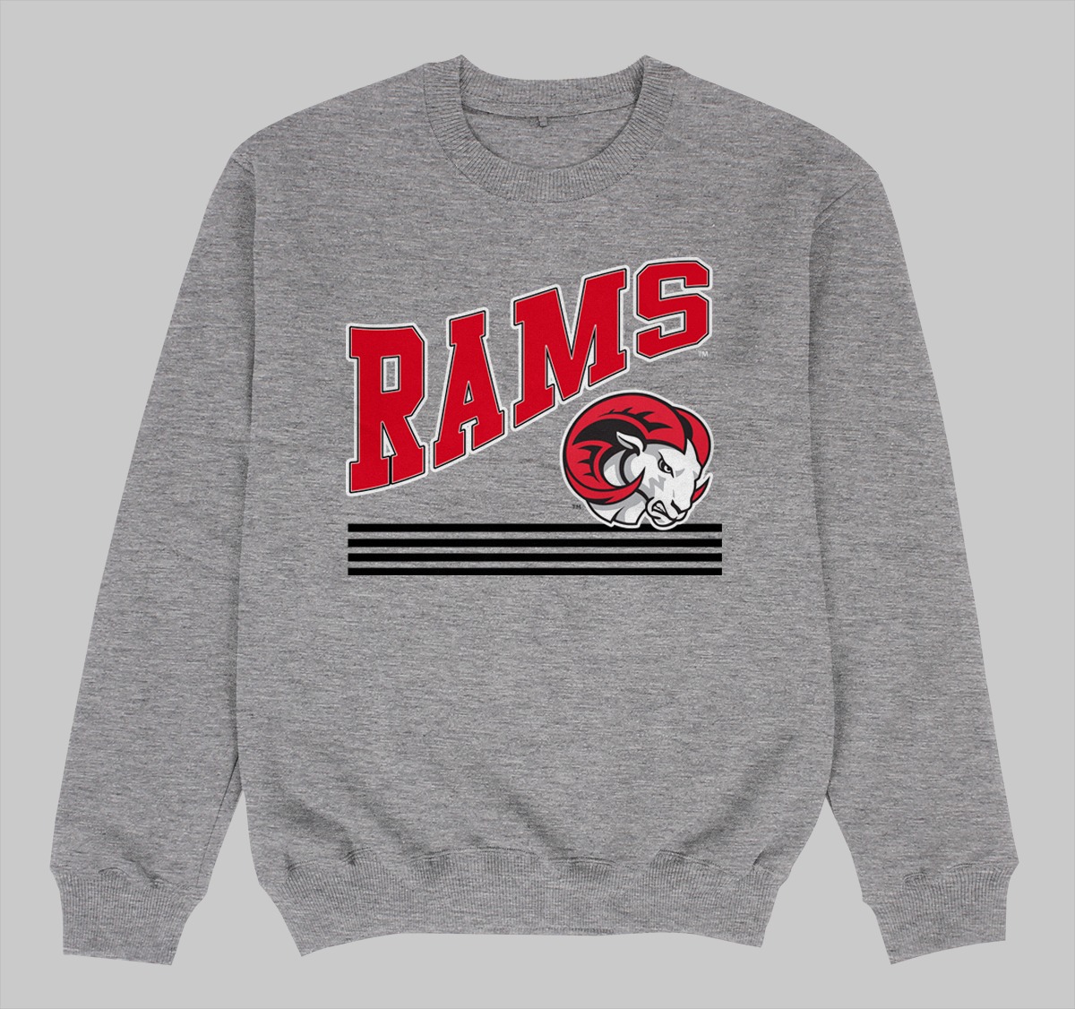 RAMS CLASSIC DESIGN SWEATSHIRT GREY COLOR