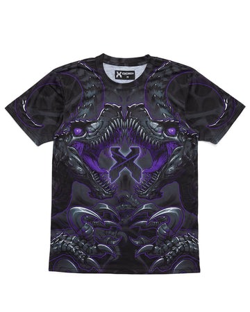 RAPTOR ATTACK DYE SUB TEE (PURPLE-BLACK)