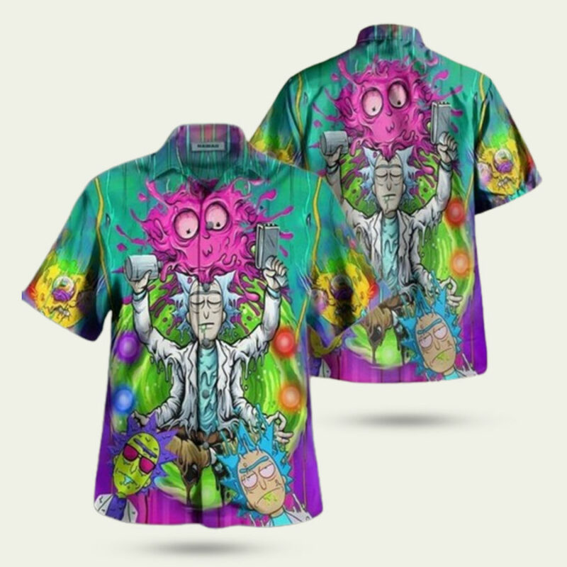 RICK AND MORTY MELTING WORLD HAWAIIAN SHIRT