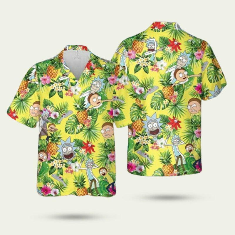 RICK AND MORTY PINEAPPLE HAWAIIAN SHIRT