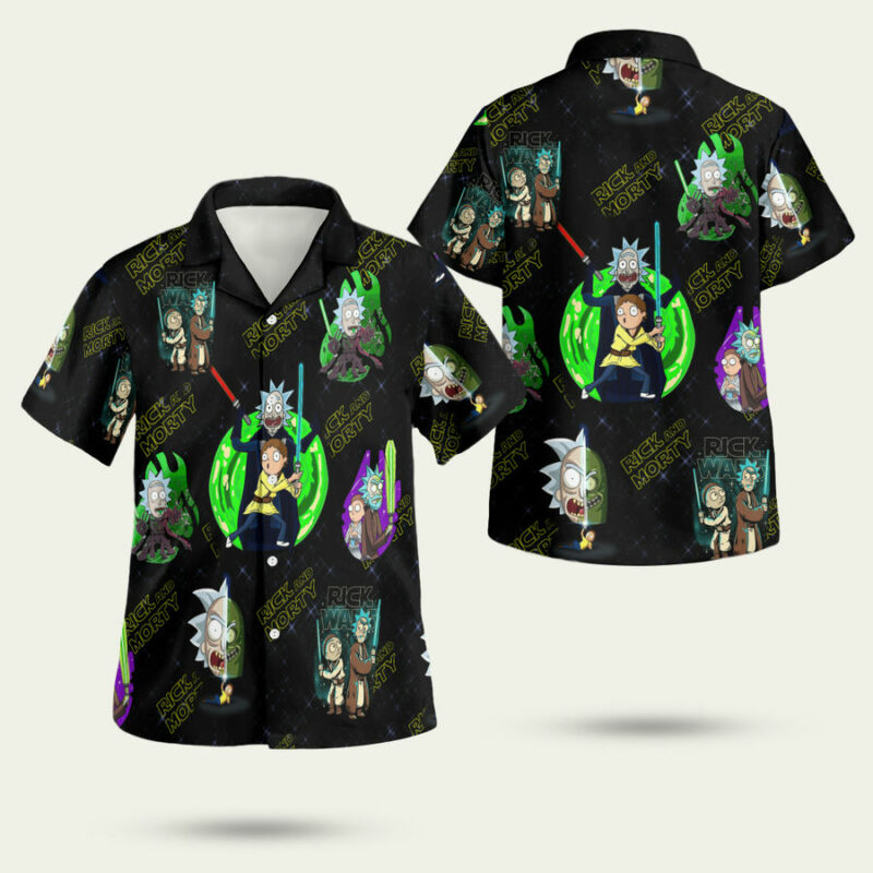 RICK AND MORTY STAR WARS HAWAIIAN SHIRT