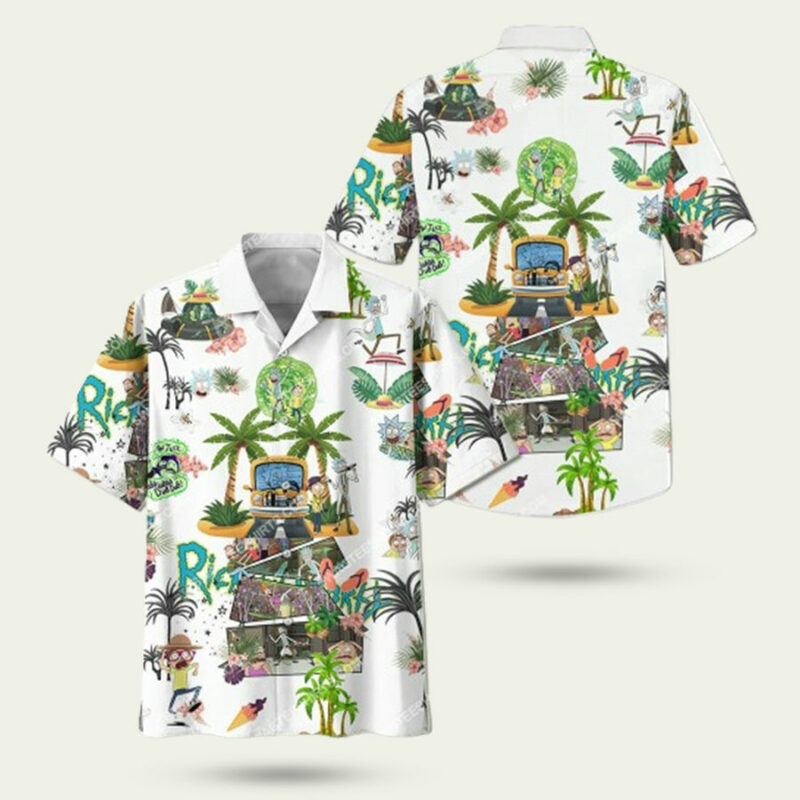 RICK AND MORTY TV SHOW HAWAIIAN SHIRT