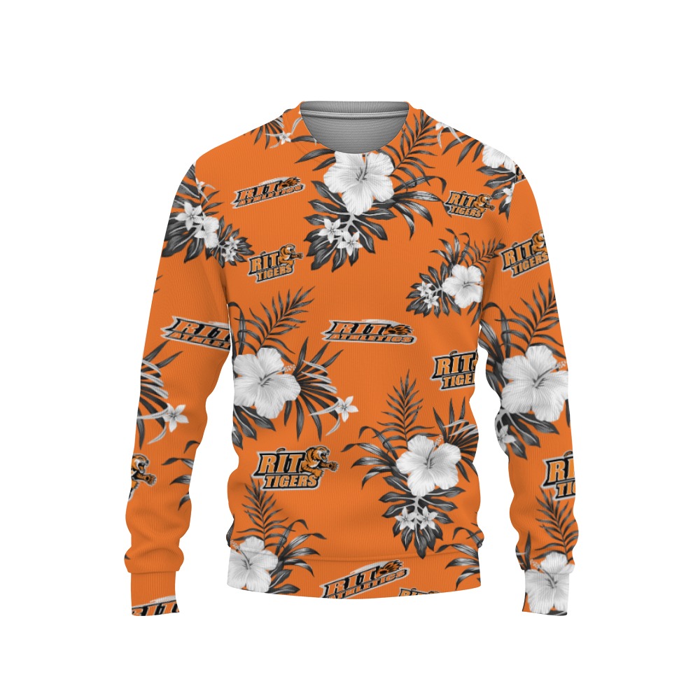 RIT Tigers Tropical Hawaii Sport Hawaiian-3D Sweatshirt