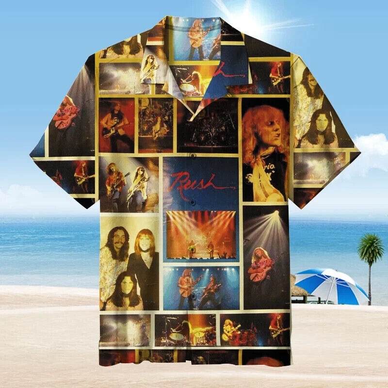 RUSH Unisex Hawaiian Shirt, Gift For Fan, Gift For Men, S-5XL US Size