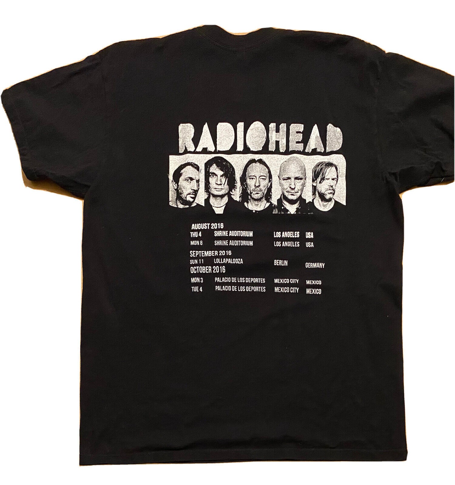 Radiohead 2016 World Tour T-Shirt Devil Concert Tour