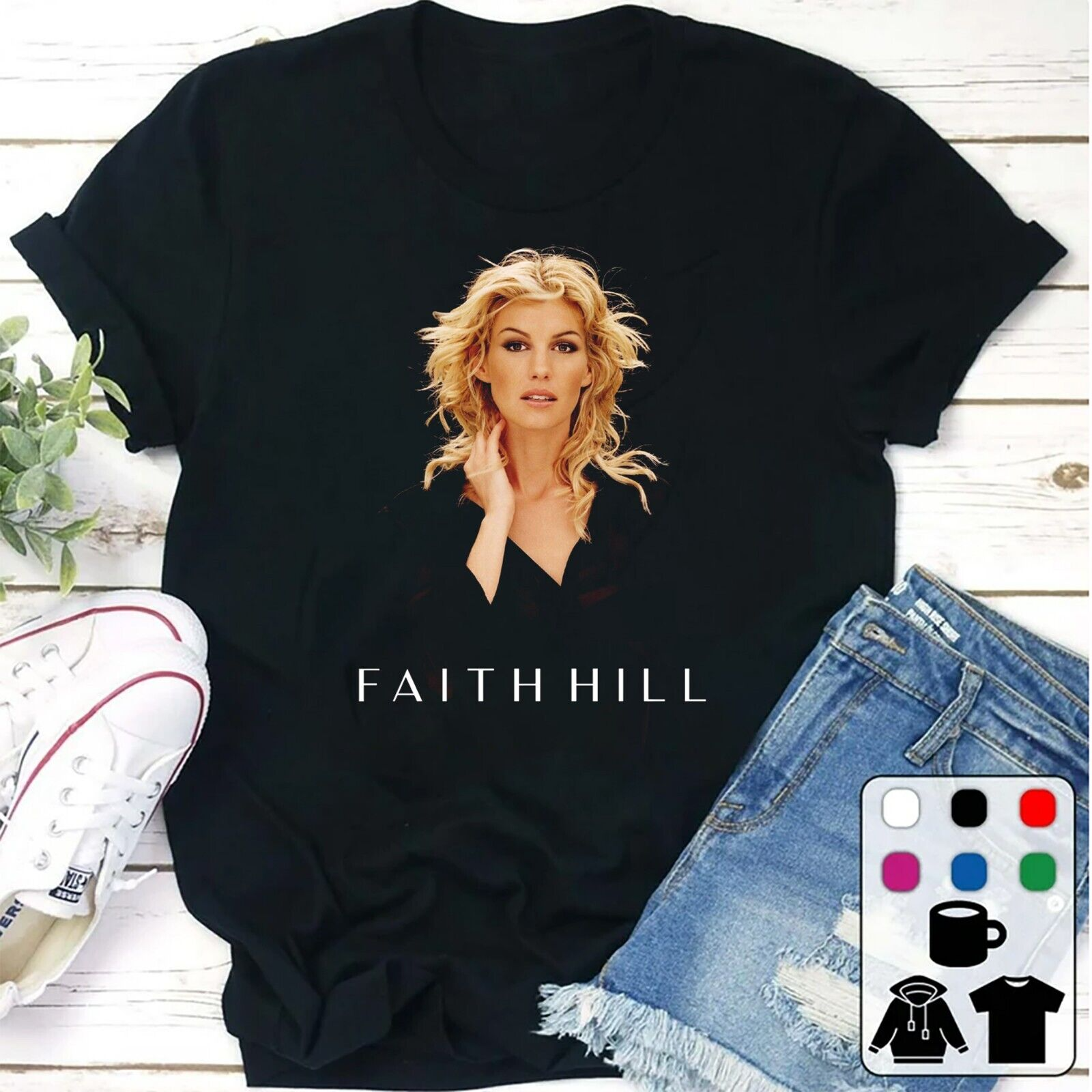 Rare FAITH HILL logo Shirt Country Music