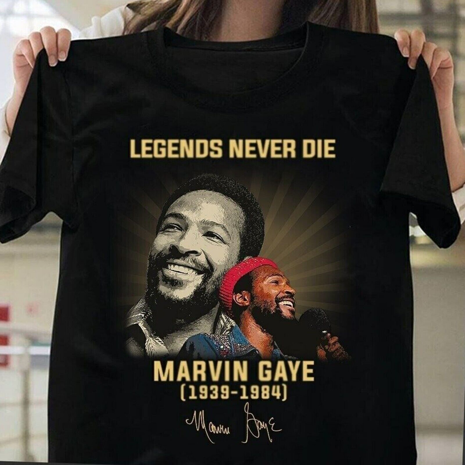 Rare Marvin Gaye Legend Men T-shirt