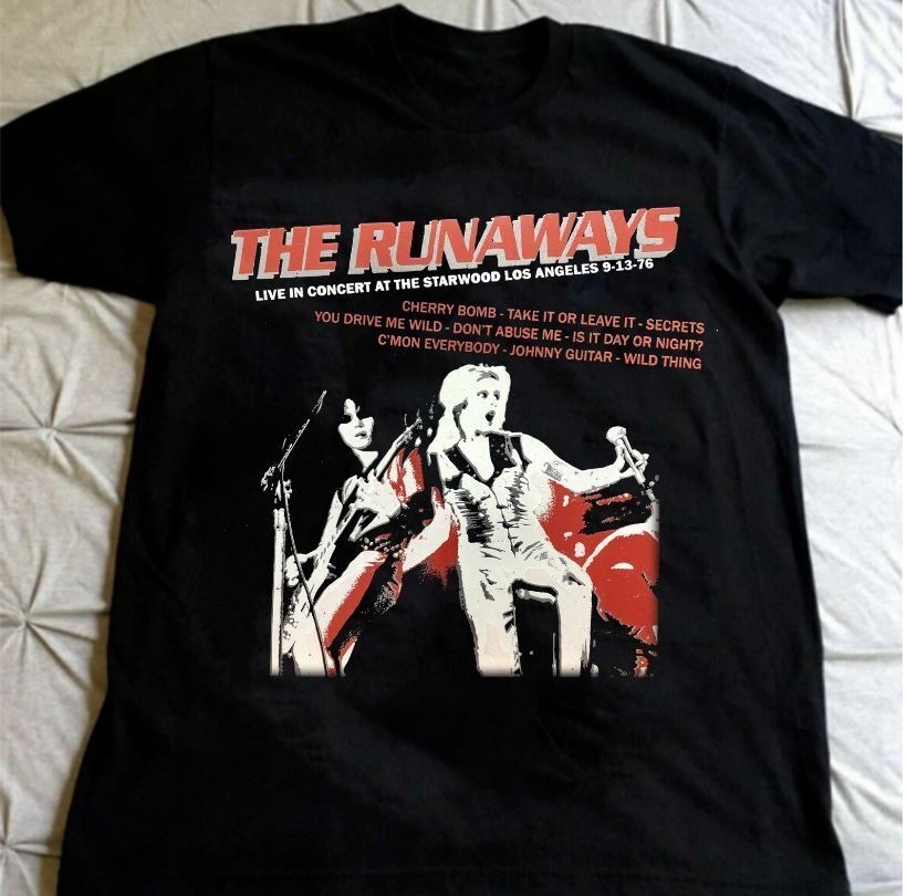 Rare The Runaways Short Sleeve Gift For Fan Black Unisex T-shirt