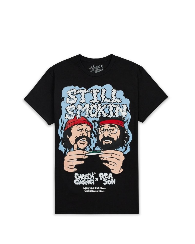 Reason X Cheech & Chong Ltd Edition - C&C Still Smokin Embroidered Tee - Black