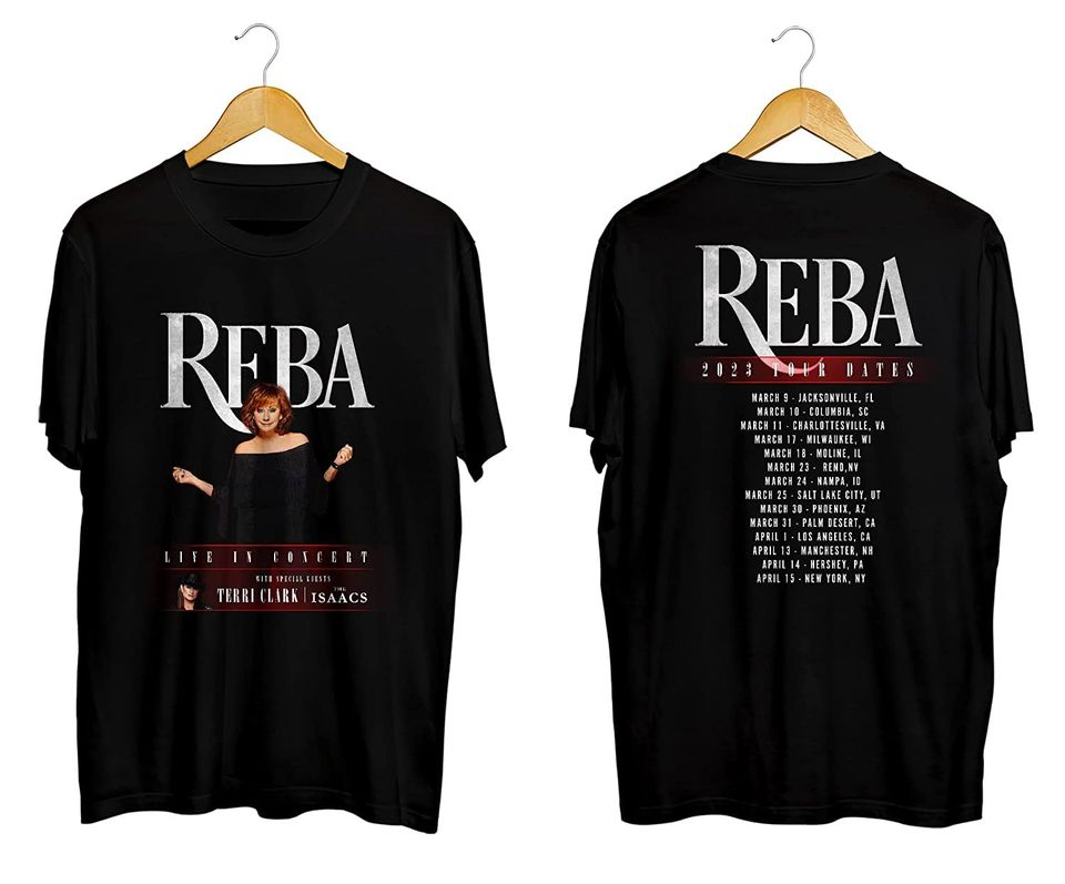 Reba McEntire Shirt, Reba McEntire Live In Concert 2023 Tour unisex t-shirt