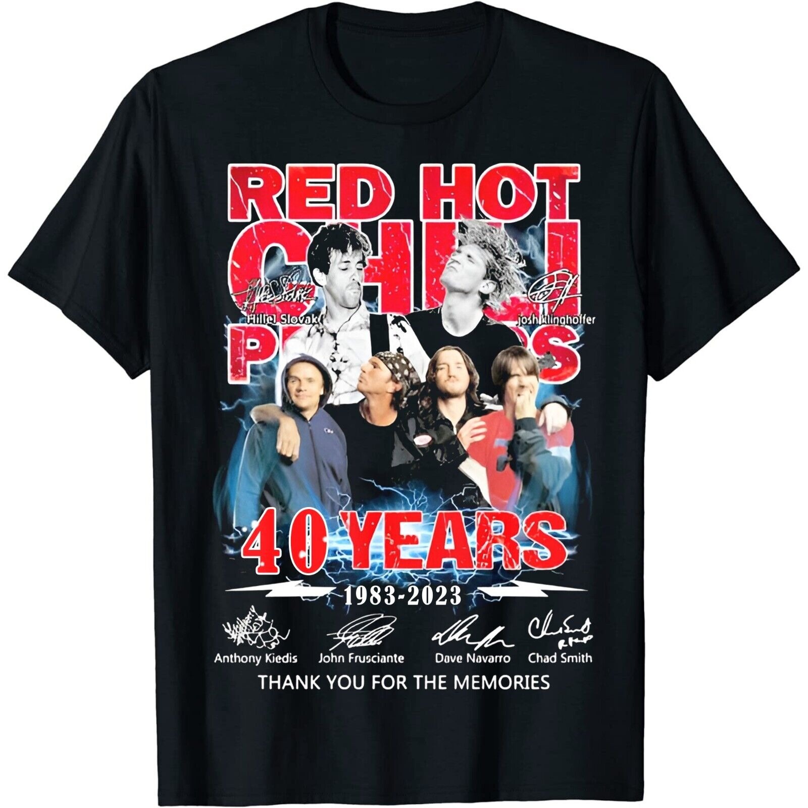 Red Hot Chili Peppers 1983-2022 39th Anniversary Thank You for The Memories Tee