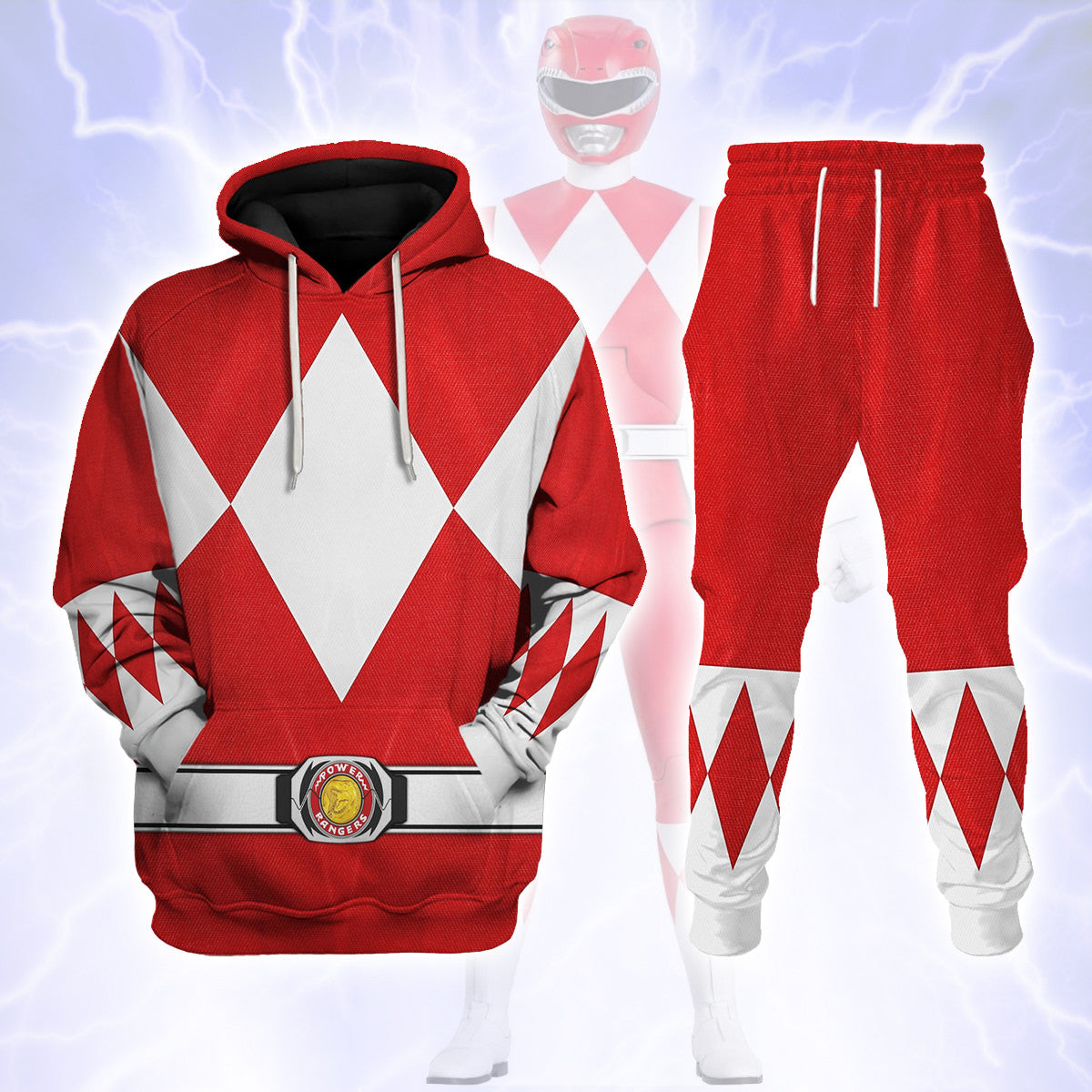 Red Ranger Mighty Morphin track suit 
