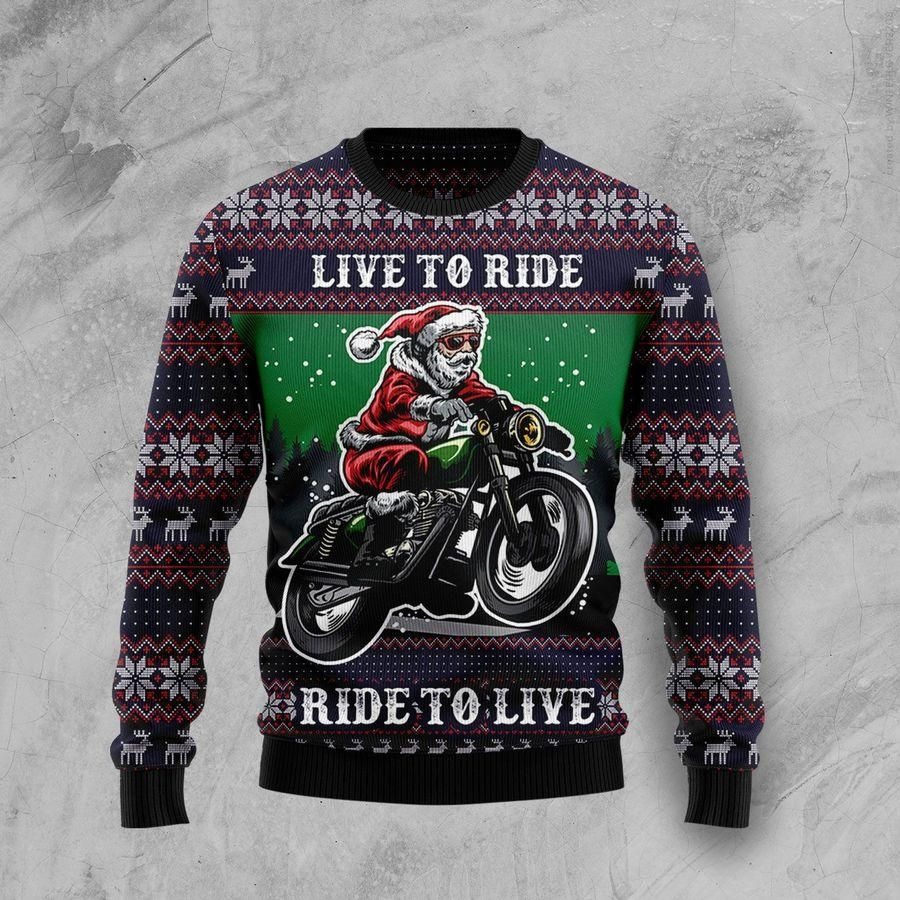 Riding Motor Ugly Christmas Sweater