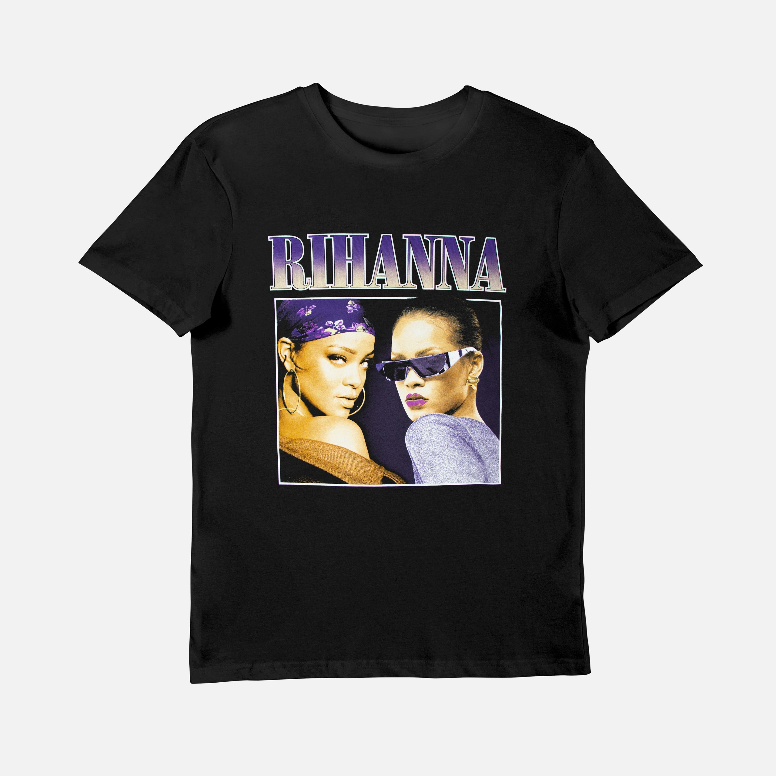 Rihanna Unisex Black Graphic T-Shirt