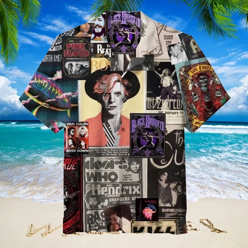 Rock Band 02- Unisex Hawaiian Shirt , Gift For Men And Women S-5XL Us Size