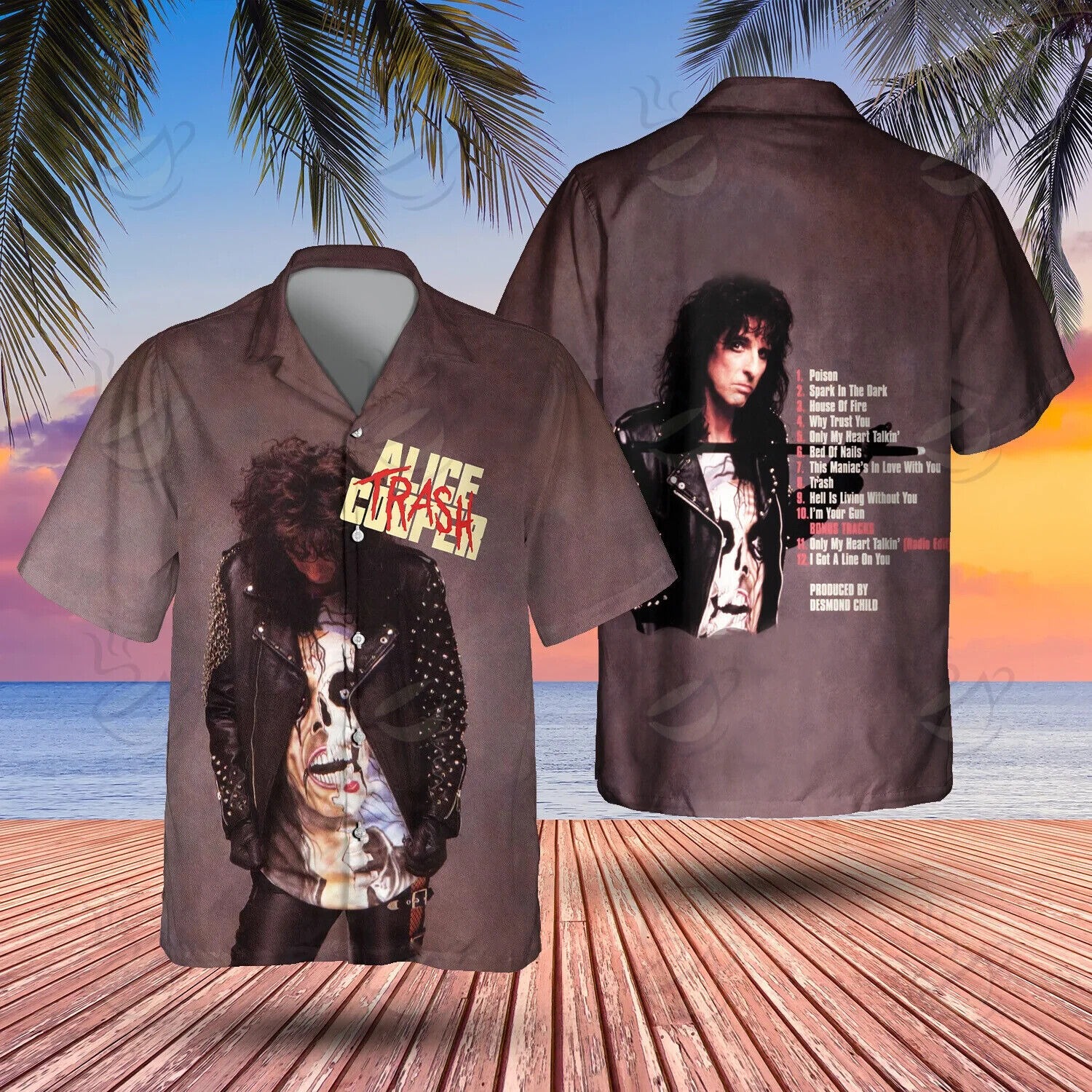 Rock Band Alice Cooper Trash Hawaiian Shirt, Music Lovers, S-5XL Size, For Him