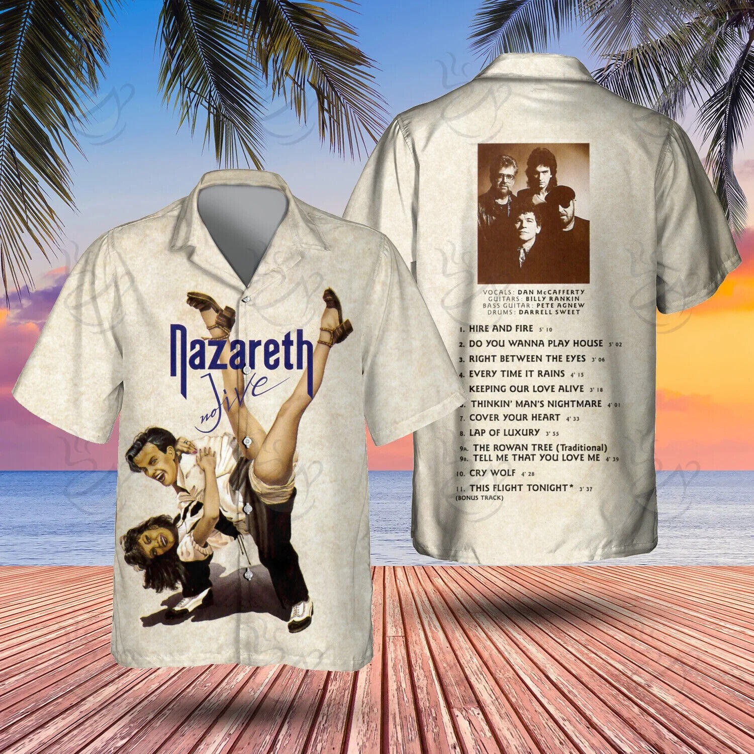 Rock Band Nazareth No Jive Hawaiian Shirt, Music Lovers, S-5XL US Size, For Him