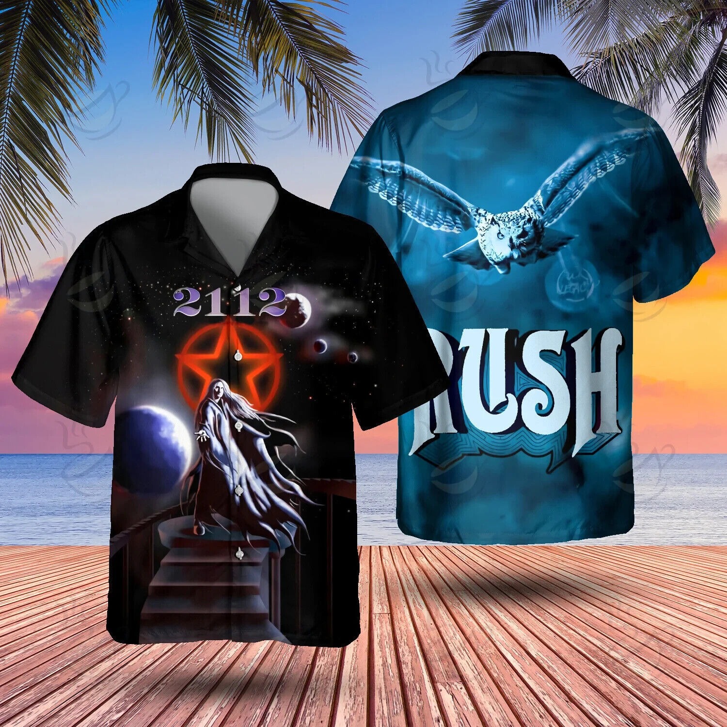 Rock Band Rush 2112 Art Hawaiian Shirt, Music Lovers Size S-5XL, Gift For Him