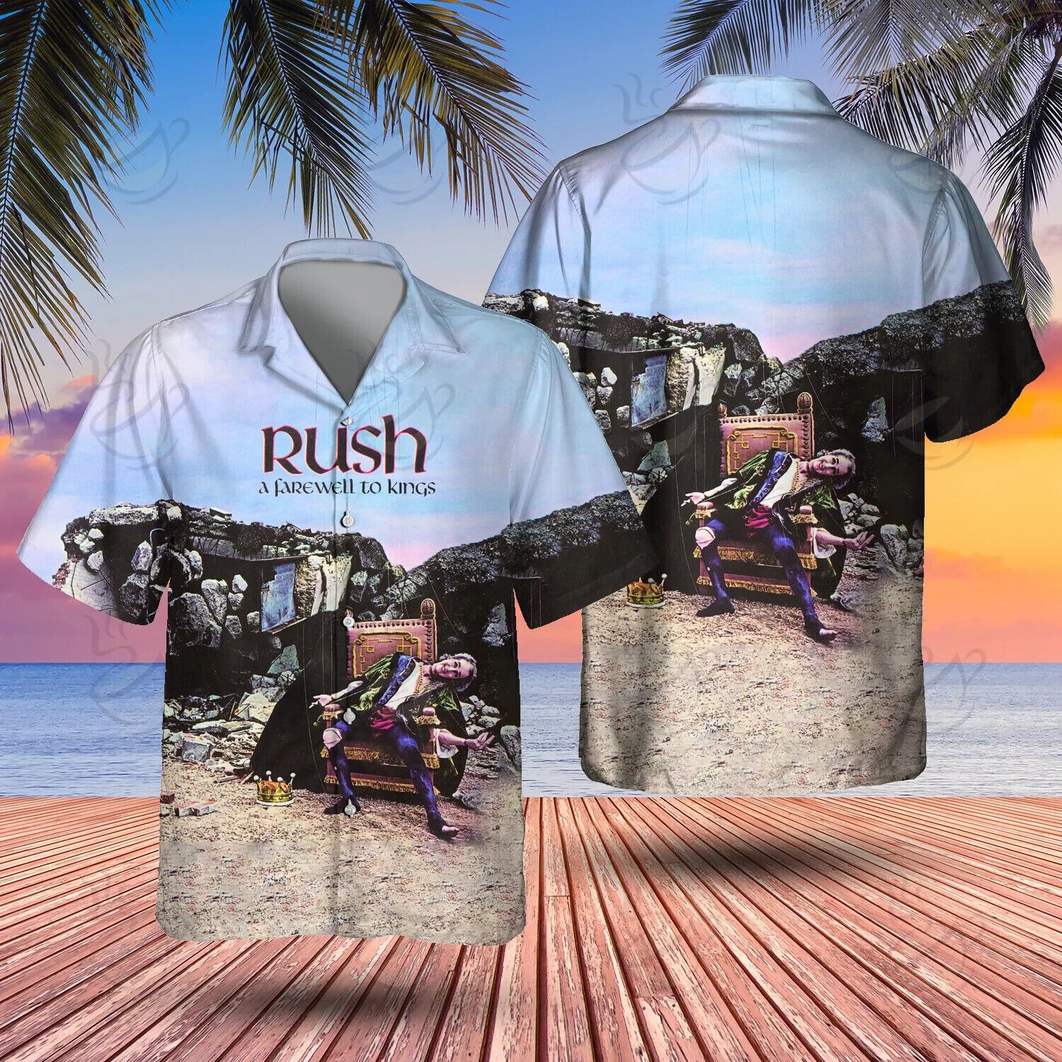 Rock Band Rush A Farewell To Kings Hawaiian Shirt, Music Lovers Shirt Size S-5XL