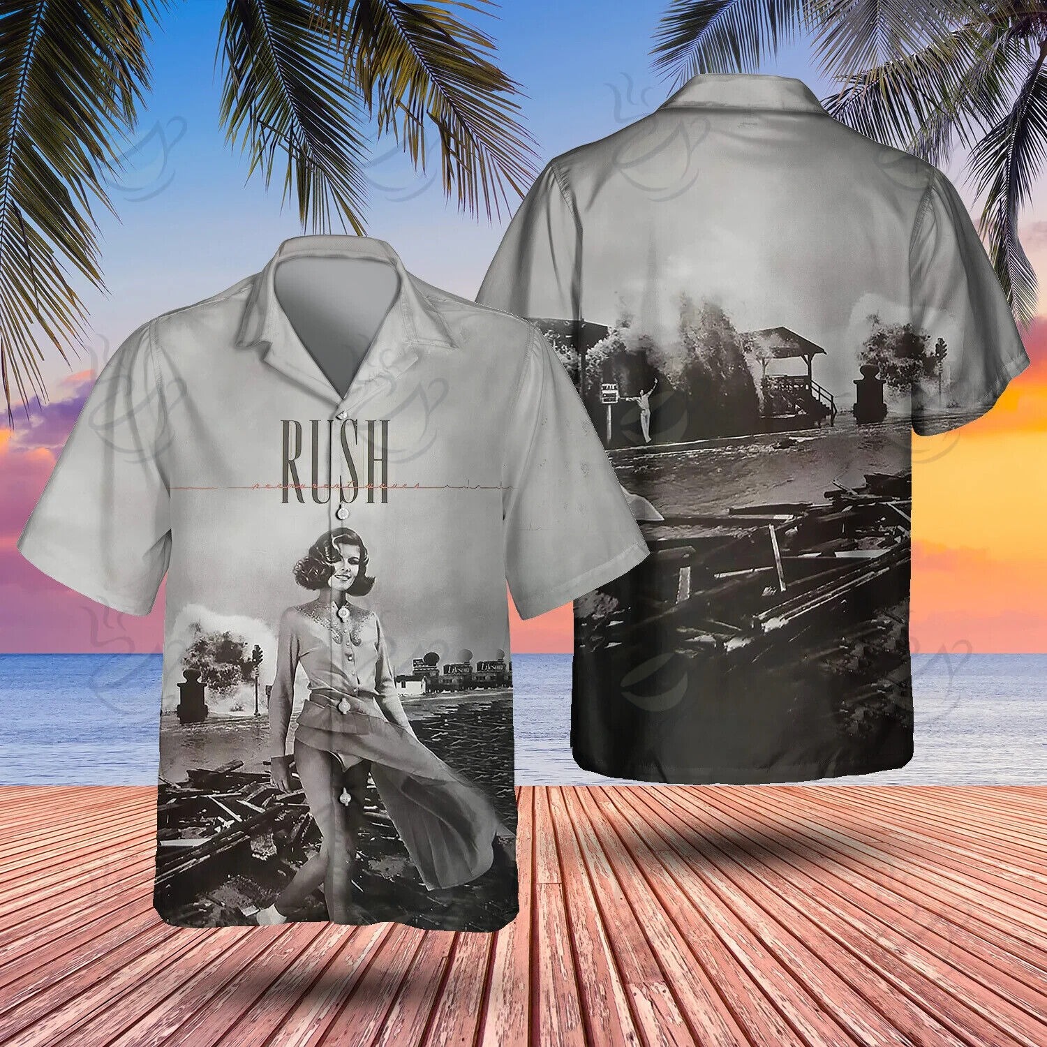 Rock Band Rush Permanent Waves Hawaiian Shirt, Music Lovers Shirt Size S-5XL