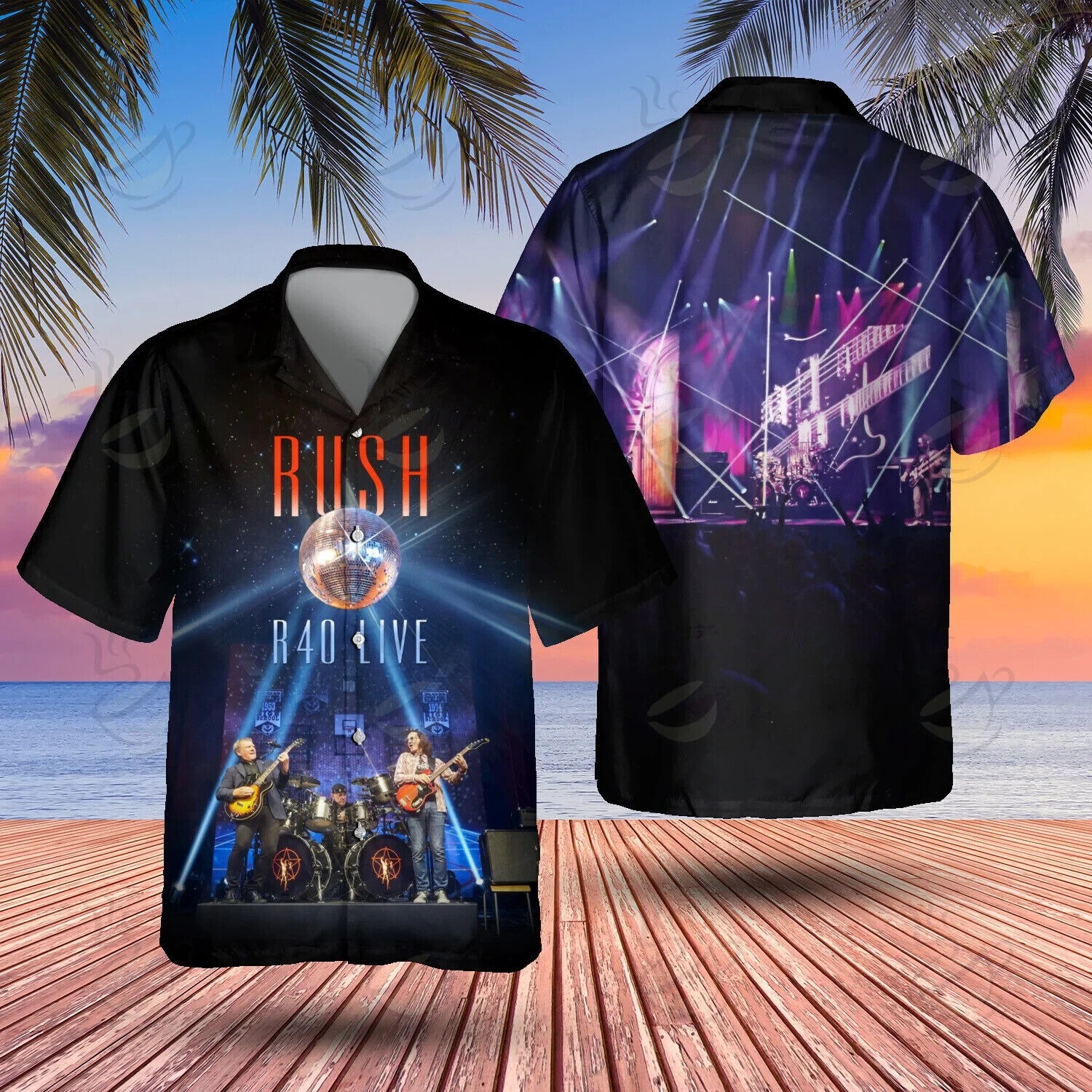 Rock Band Rush R40 Live Hawaiian Shirt, Button Down, S-5XL Size, Music Lovers