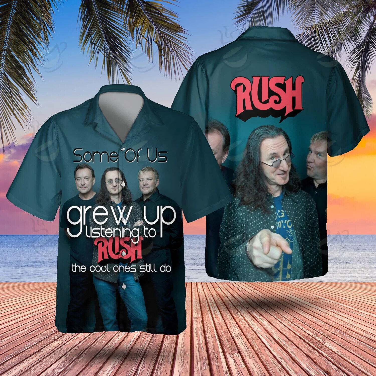 Rock Band Rush The Cool Ones Hawaiian Shirt, Button Down, Music Shirt Size S-5XL