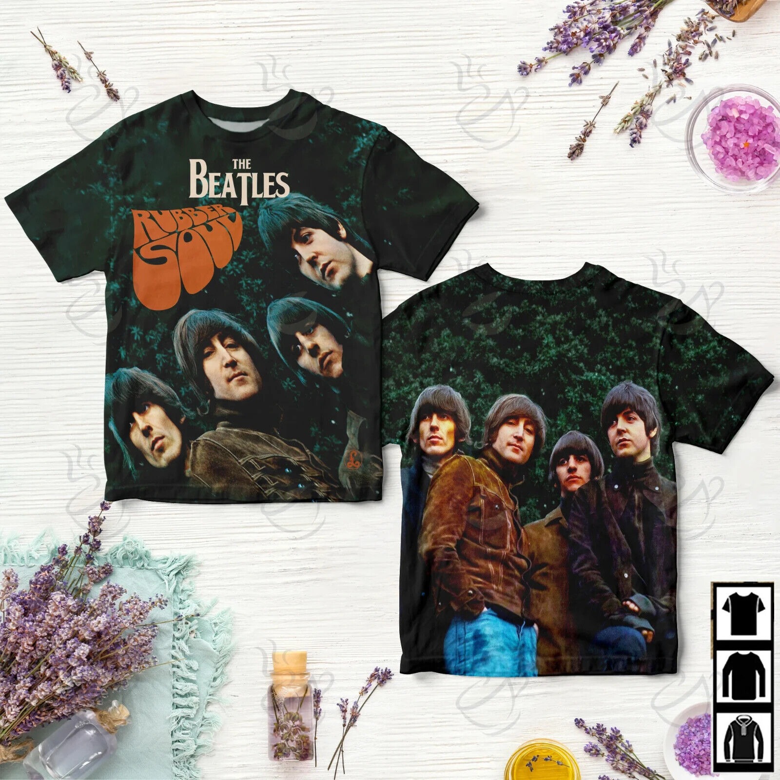 Rock Band The Beatles Rubber Soul T-shirt, Music Lovers Size S-5XL, Gift For Him