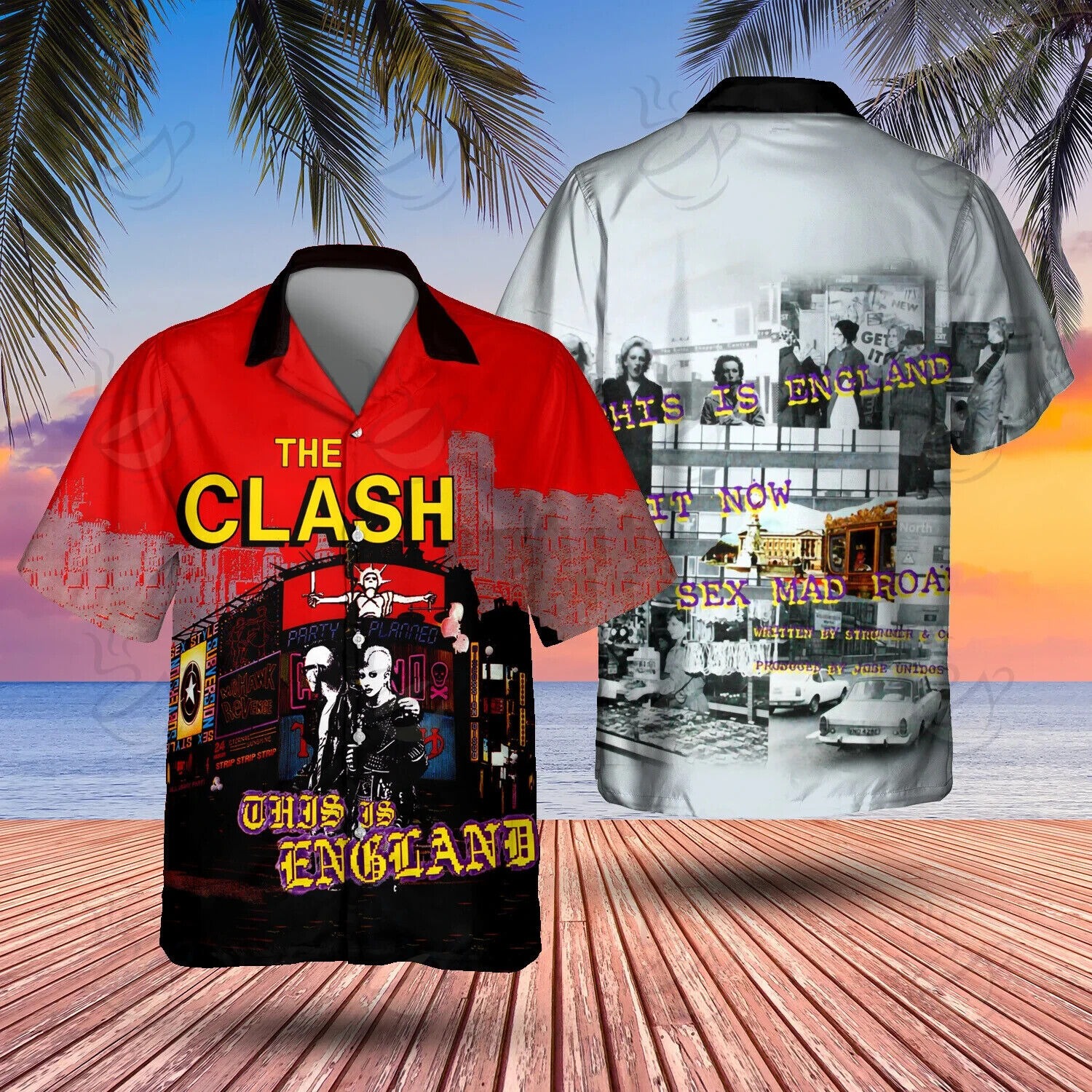 Rock Band The Clash This Is England Hawaiian Shirt, Music Lovers, S-5XL Size