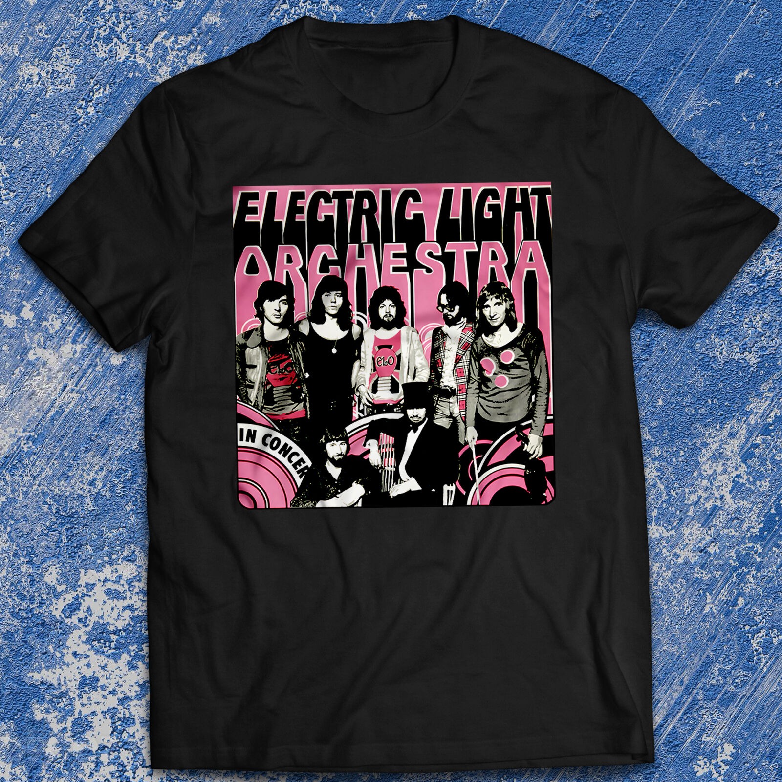 Rock Music cotton Shirt Electric Light Orchestra Tee ELO Jeff Lynne Party Live