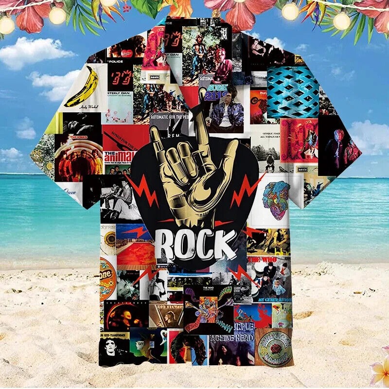 Rock 'n' Roll- Unisex Hawaiian Shirt , Gift For Men And Women S-5XL Us Size