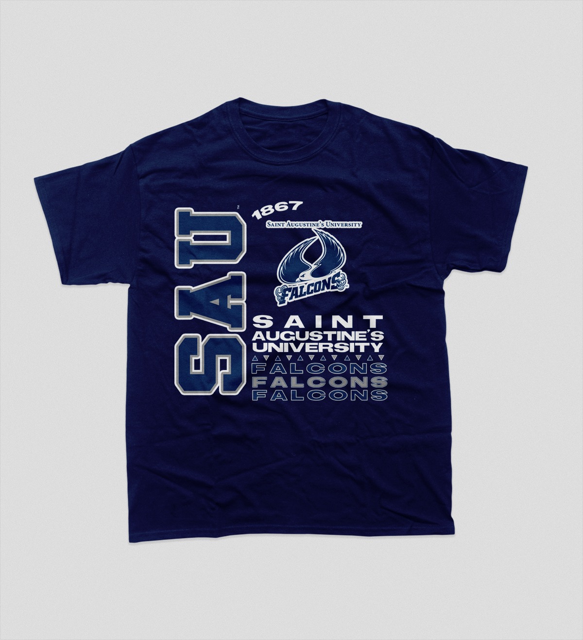 SAINT AUG TOUR CLASSIC DESIGN T-SHIRT NAVY COLOR