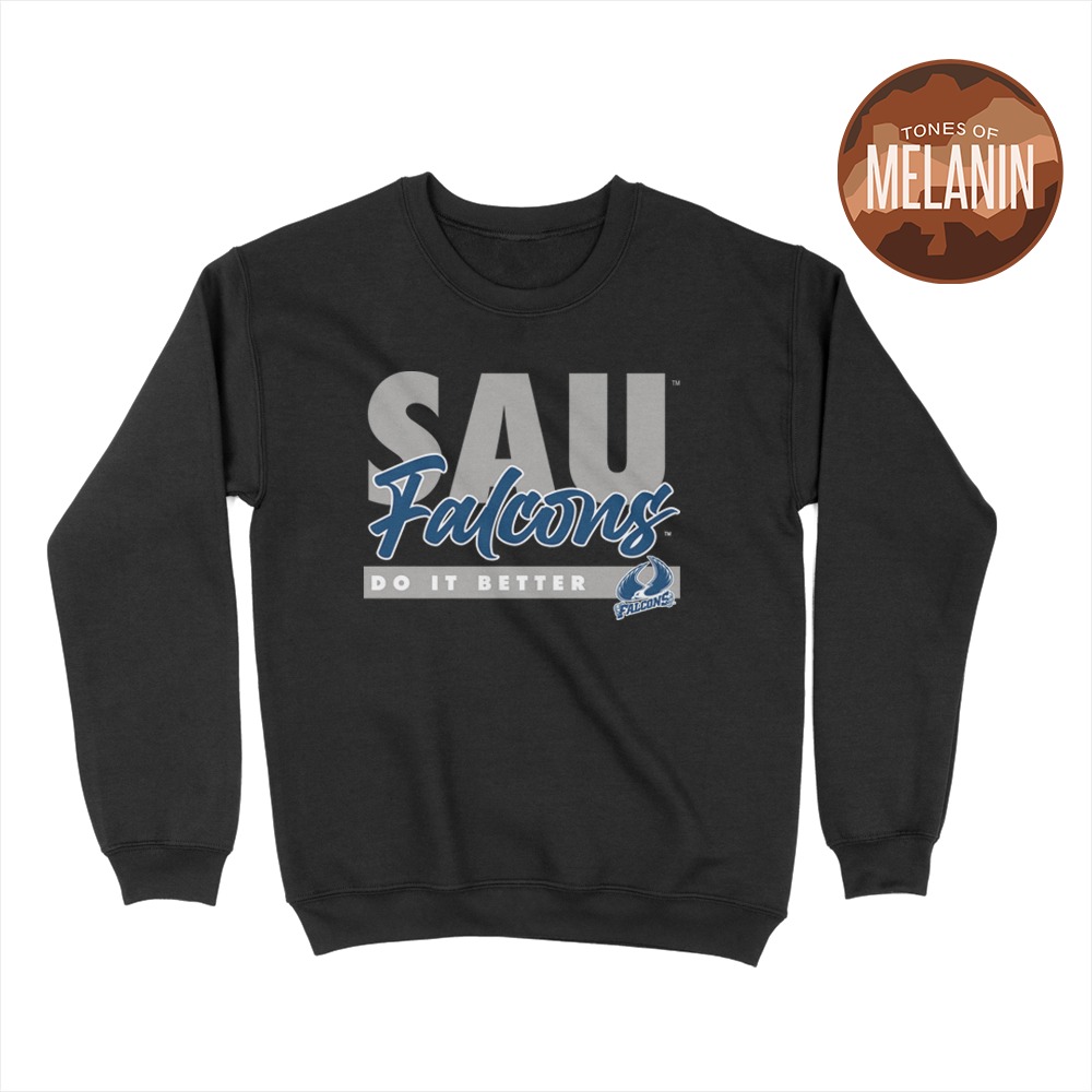 SAU FALCONS DO IT BETTER CLASSIC DESIGN SWEATSHIRT BLACK COLOR