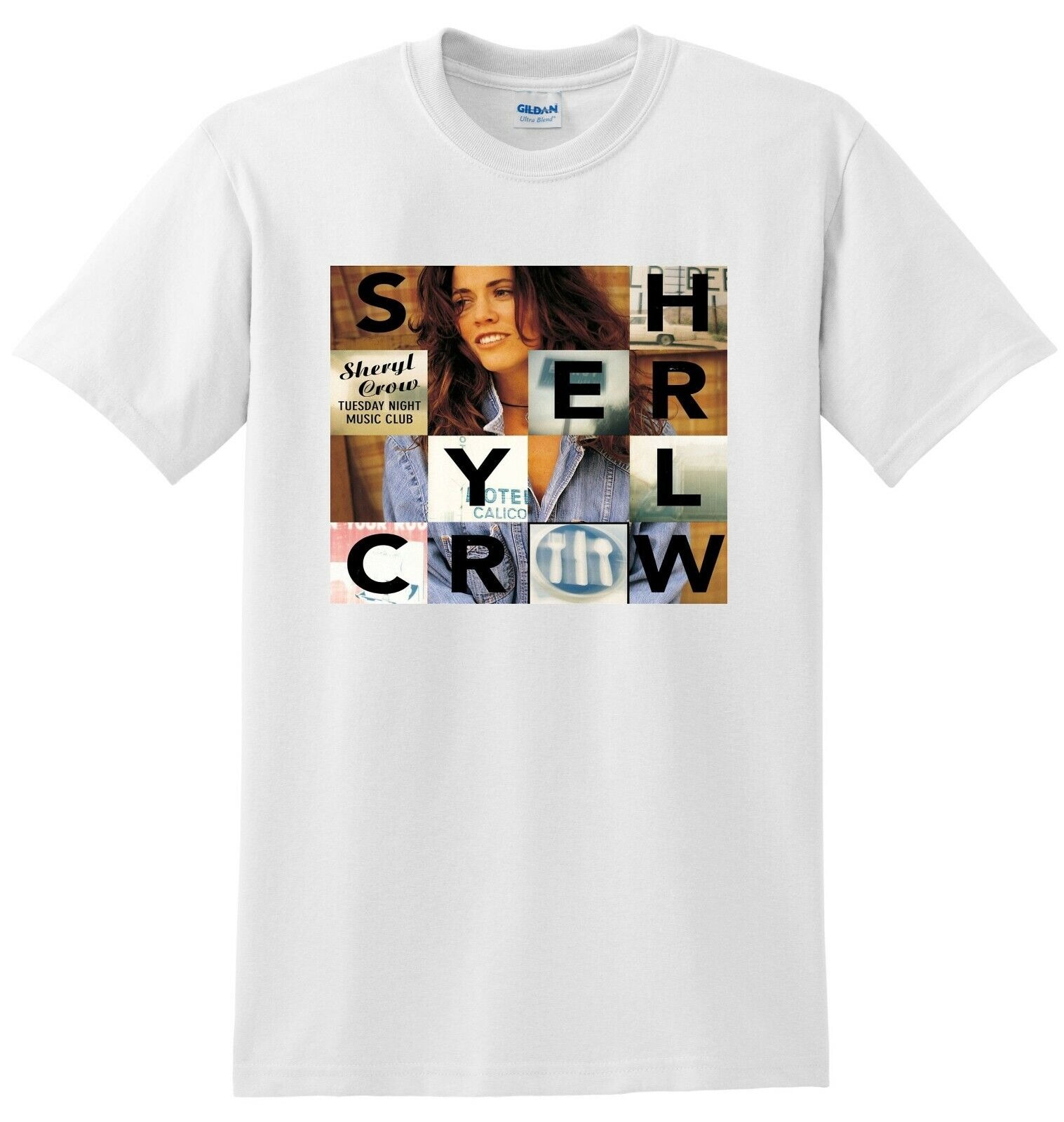 SHERYL CROW T SHIRT tuesday night music club vinyl cover