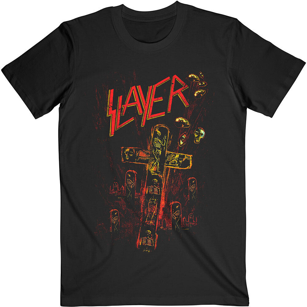 SLAYER - Unisex T- Shirt - Blood Red - Black Cotton