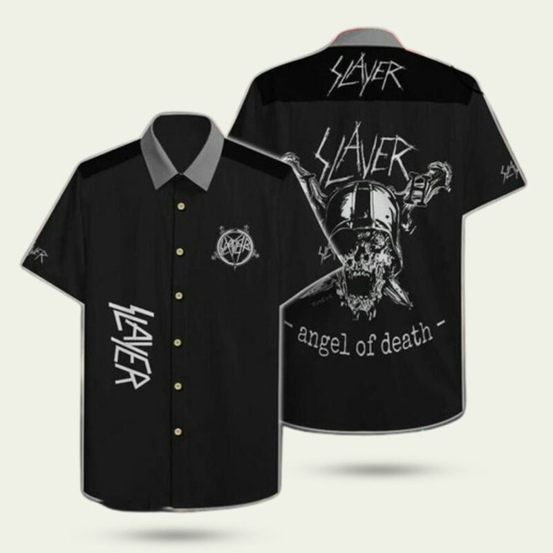 SLAYER ROCK BAND MUSIC ANGEL OF DEATH HAWAIIAN SHIRT