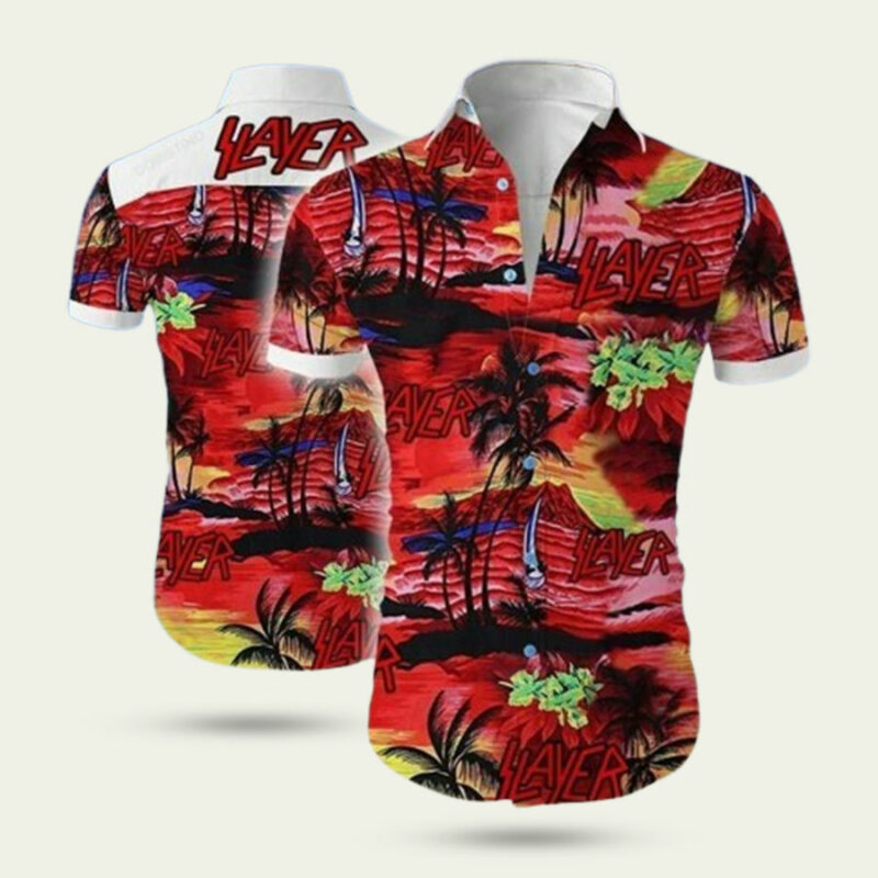 SLAYER ROCK BAND MUSIC TROPICAL LOVER HAWAIIAN SHIRT