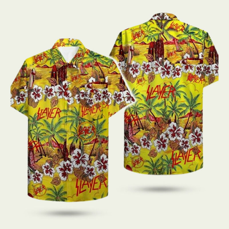 SLAYER TROPICAL FLOWERS HAWAIIAN SHIRT