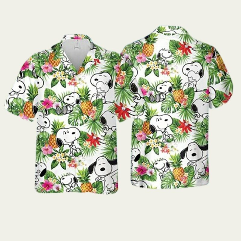 SNOOPY AND CHARLIE BROWN SUMMER VACATION HAWAIIAN SHIRT