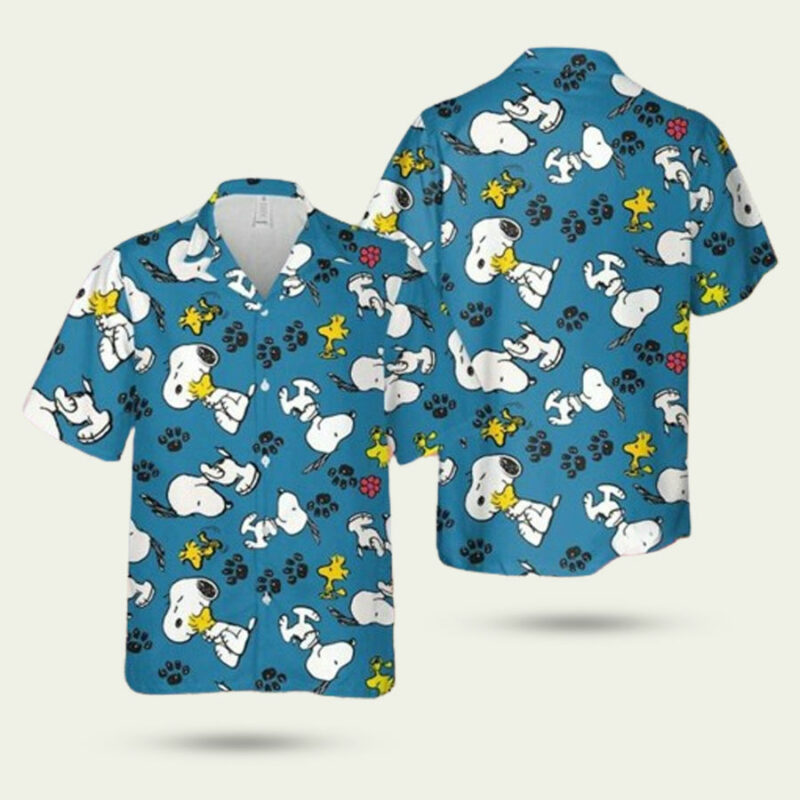 SNOOPY AND WOODSTOCK HAWAIIAN SHIRT