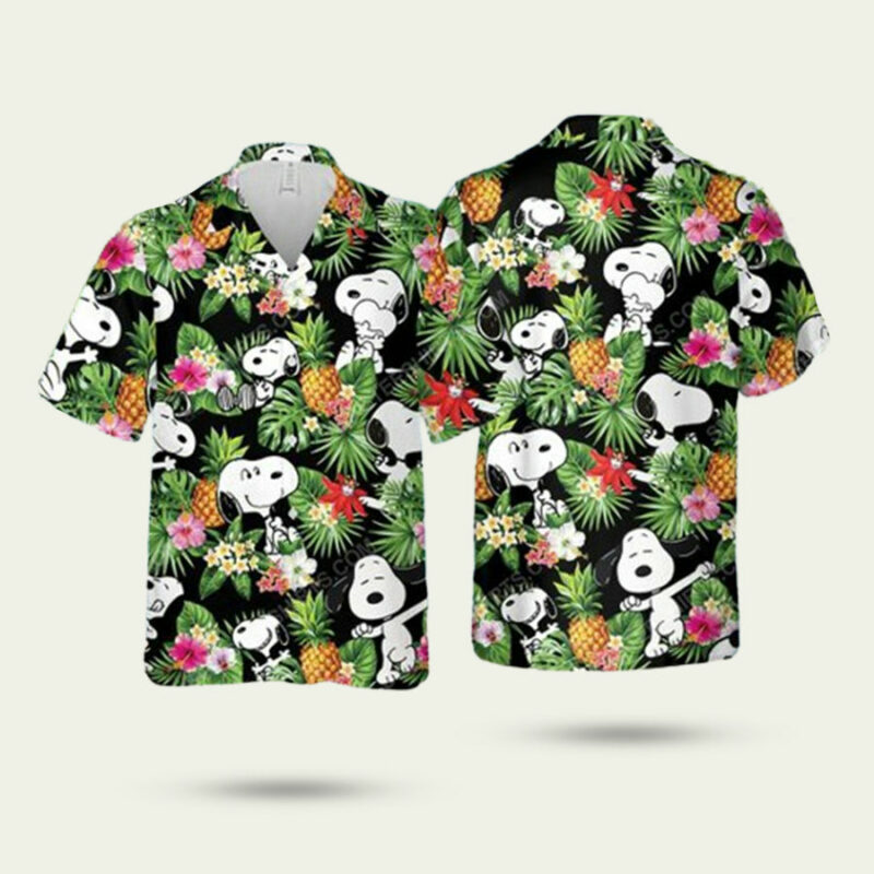 SNOOPY AND WOODSTOCK SUMMER VACATION HAWAIIAN SHIRT