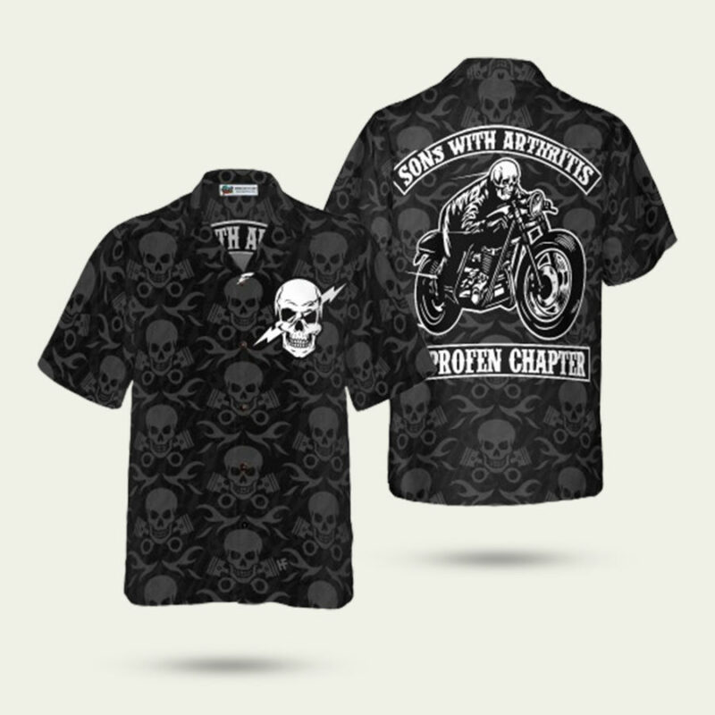 SONS WITH ARTHRITIS MOTORCYCLE HAWAIIAN SHIRT