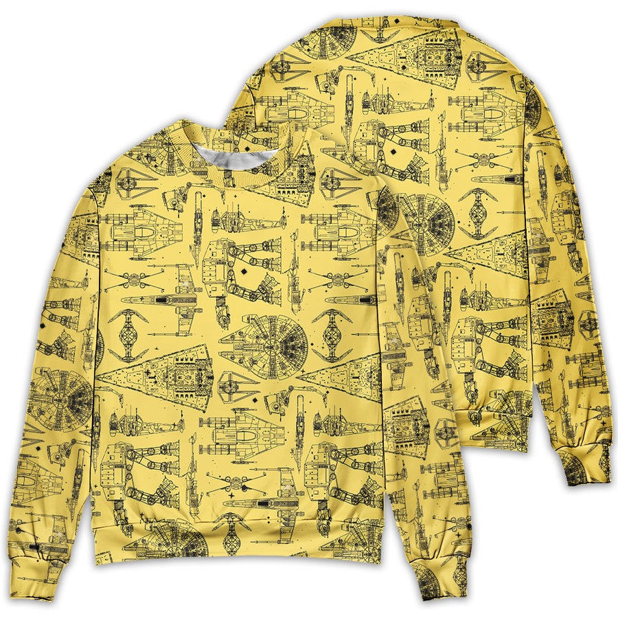 SPACE SHIPS STAR WARS YELLOW - Sweater