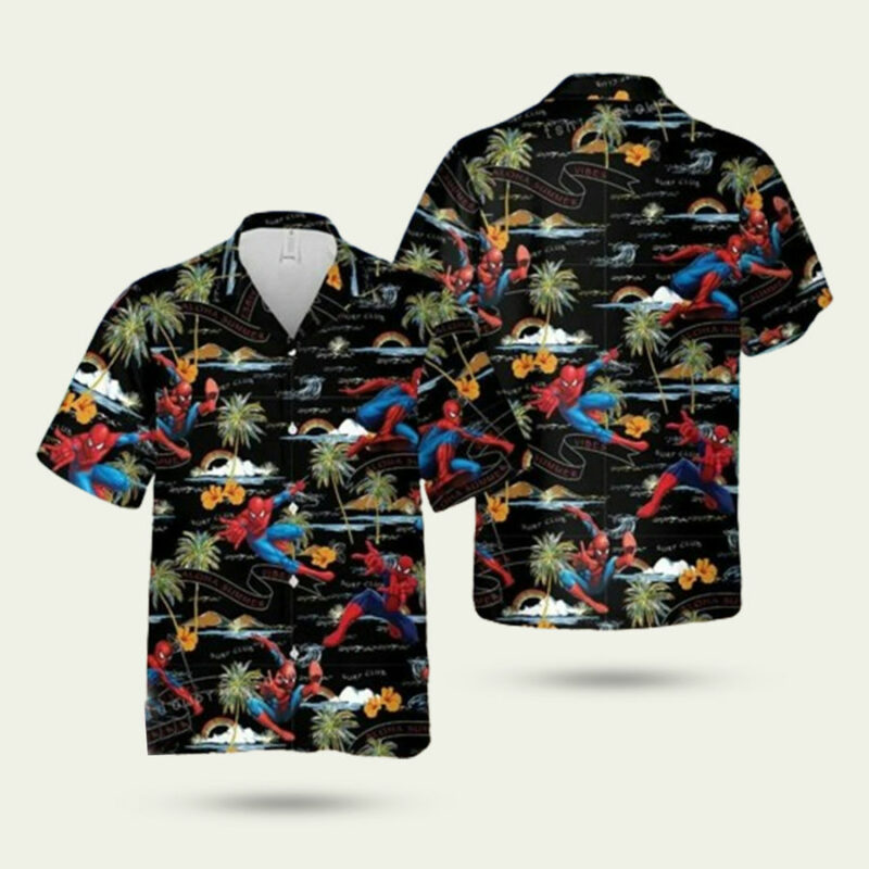 SPIDER MAN TROPICAL PATTERN HAWAIIAN SHIRT