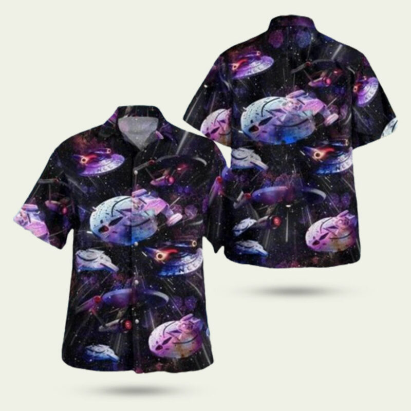 STAR TREK STARSHIPS ALOHA SUMMER HAWAIIAN SHIRT